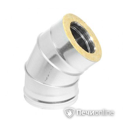 Колено 135° (45°) Теплов и Сухов Отвод Термо 45* ОТ-Р 430-0.5/оцинковка D150/210 в Ярославле