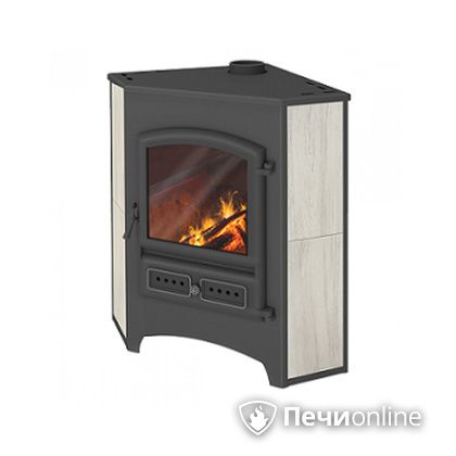 Печь-камин Этна (БКД) угловой беж. 9 кВт (150 кв.м) в Ярославле
