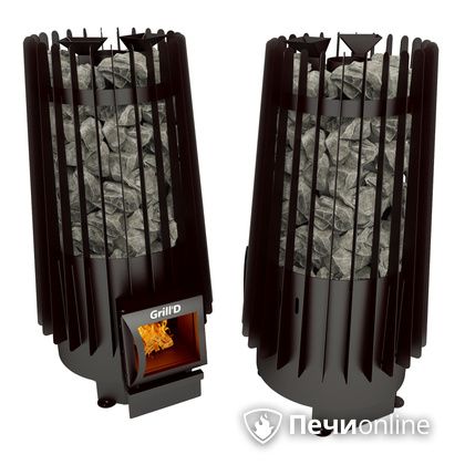Дровяная печь-каменка GrillD Cometa Vega 180 short black в Ярославле