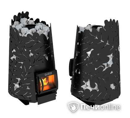 Дровяная печь-каменка GrillD Dubravo 180 short black в Ярославле
