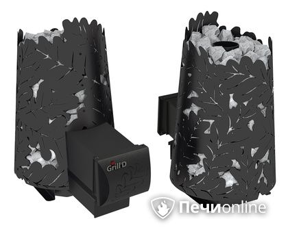 Дровяная печь-каменка GrillD Dubravo mini long black в Ярославле