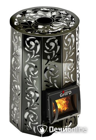 Дровяная печь-каменка GrillD Violet short Жадеит 80 в Ярославле