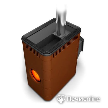 Дровяная банная печь TMF  Аврора Inox ДА Иллюминатор терракота  в Ярославле