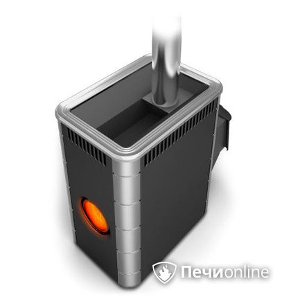 Дровяная банная печь TMF Аврора Inox ДА Иллюминатор антрацит НВ  в Ярославле