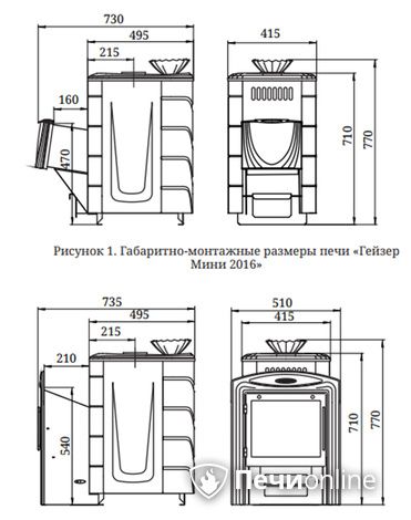Дровяная банная печь TMF Гейзер Мини 2016 Inox ДА ЗК ТО терракота в Ярославле