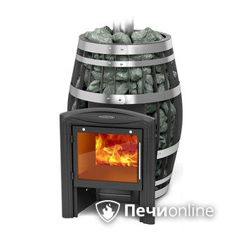 Дровяная банная печь TMF Саяны XXL 2015 Carbon Витра с закрытой каменкой в Ярославле