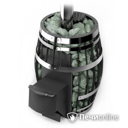 Дровяная банная печь TMF Саяны XXL 2015 Inox с закрытой каменкой и теплообменником дверь антрацит в Ярославле