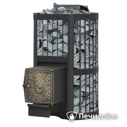 Дровяная банная печь Везувий Ураган Стандарт 22 (ДТ-4) с закрытой каменкой чугун в Ярославле